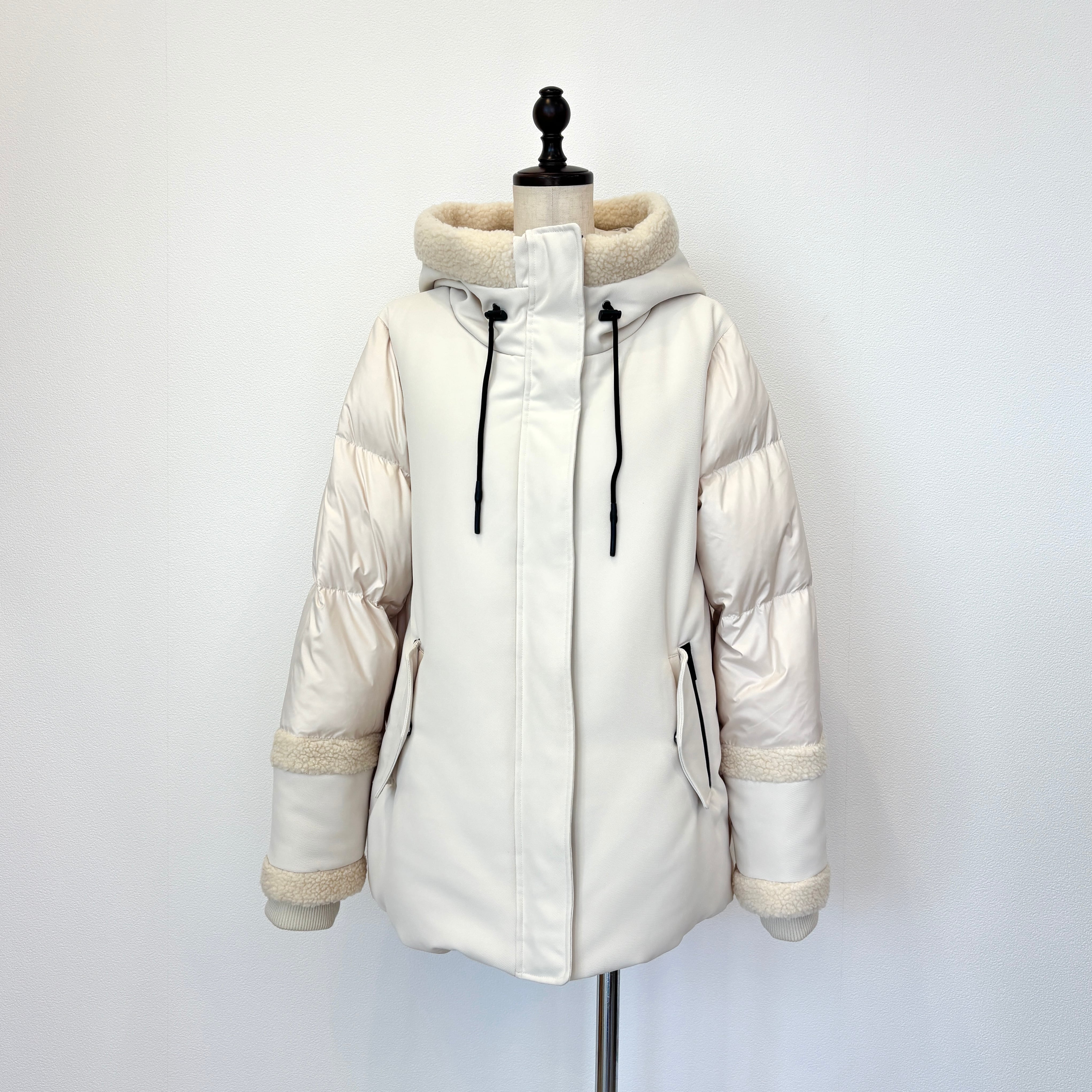 PASSIONE】546407／異素材切替 前身ダウンジャケット(全2色) | Pay ID