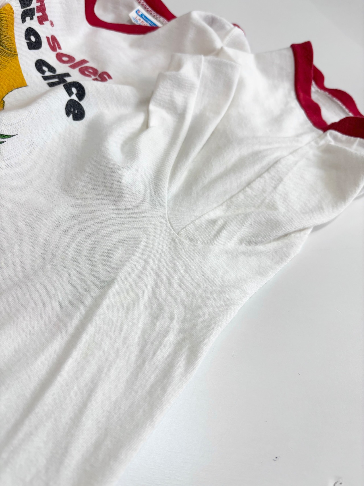 70s Champion "Vibram" Ringer Tee MADE IN USA Size L