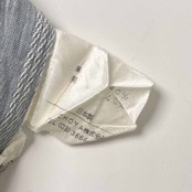 リネン混 DAKS ダックス ストラップ バンドカラー 半袖シャツ L/水色 ライトグレー メンズ