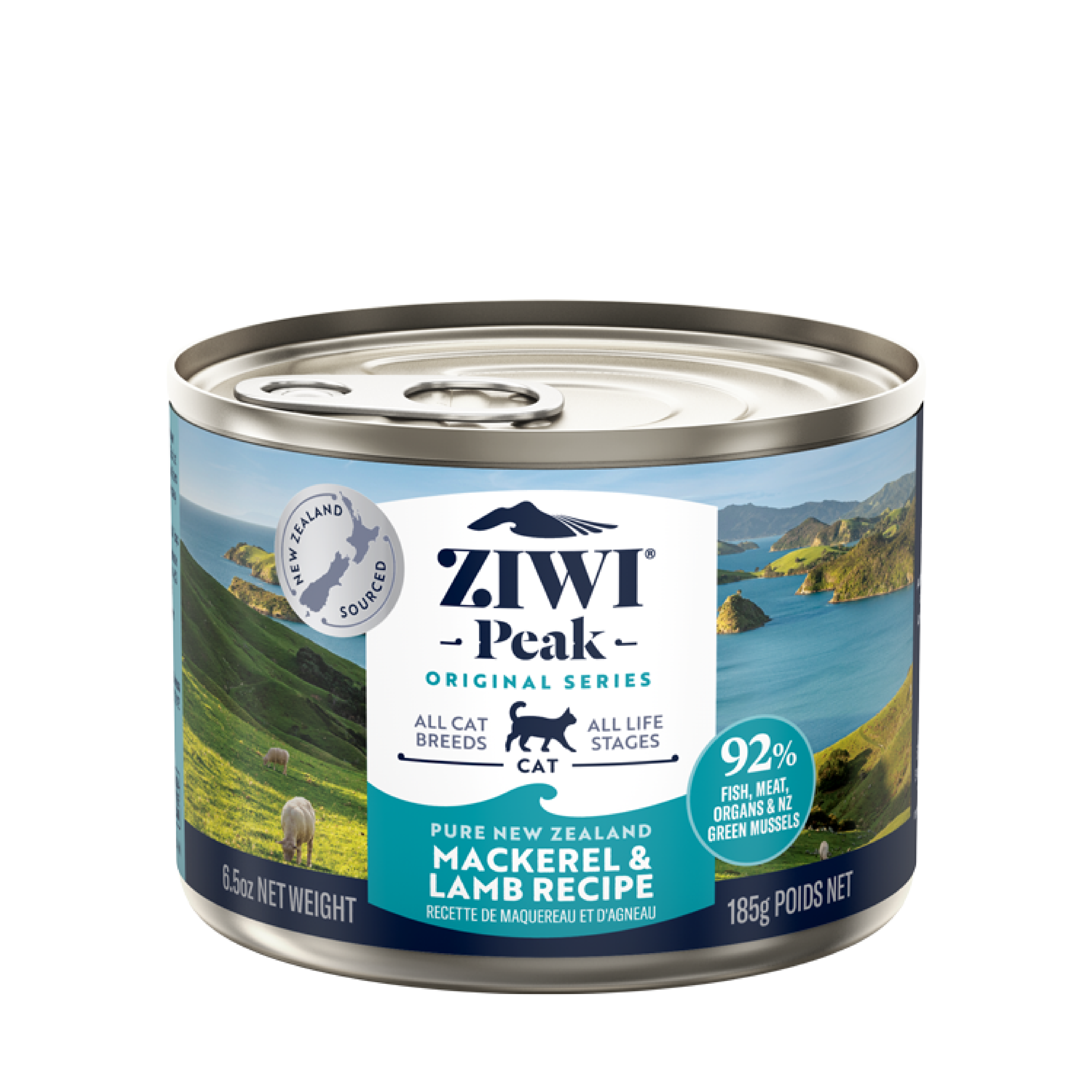 ZIWI Peak (ジウィ ピーク) キャット缶 マッカロー&ラム 185g|全猫種・全年齢対応 【正規品】