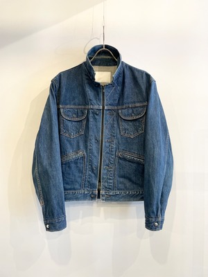 TrAnsference reshaped zip denim blouson - indigo