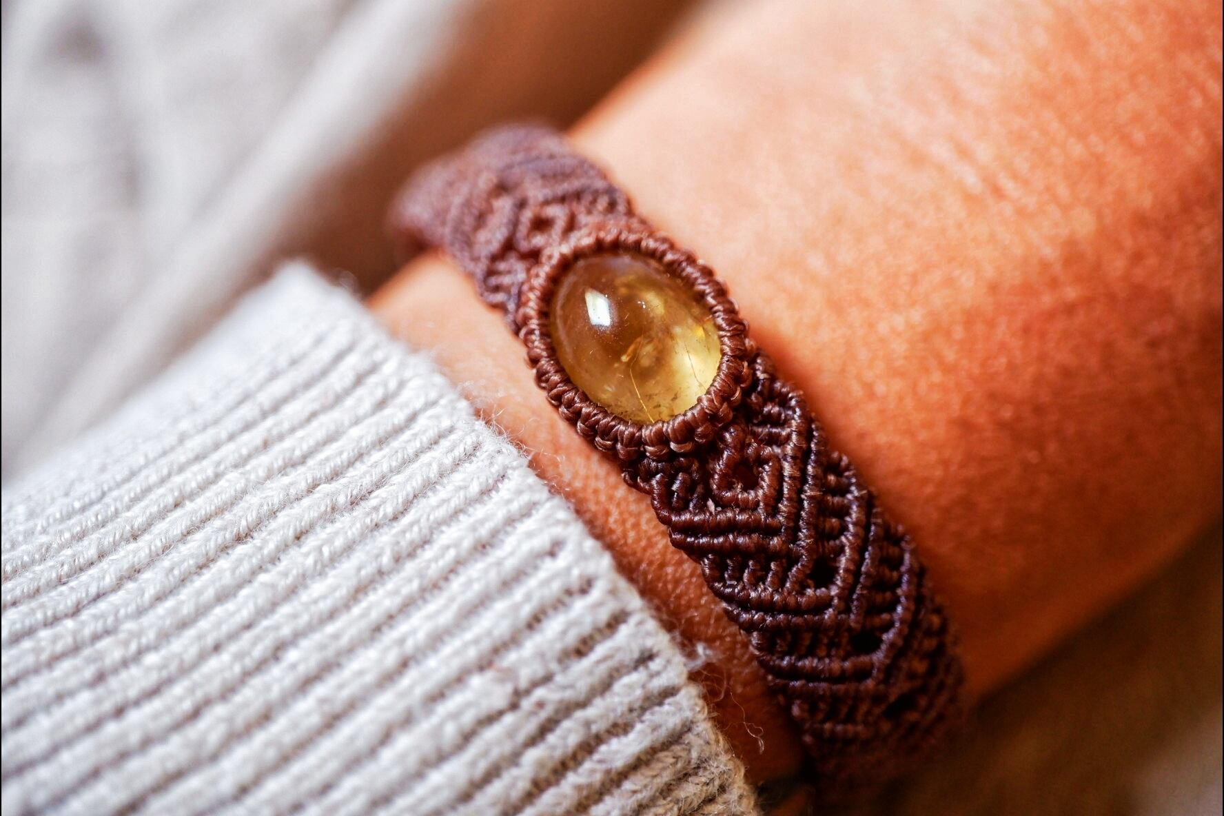 Citrine Macrame Bracelet