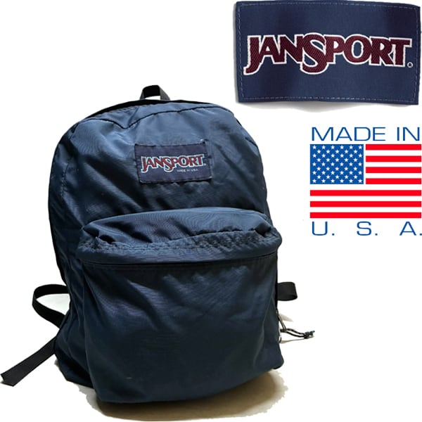 1点物◇USA製ジャンスポーツ紺リュックサック鞄バックパック古着メンズ