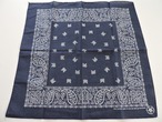 【Deadstock】1980-90s RN14193 PAISLEY VIntagebandanna Navy
