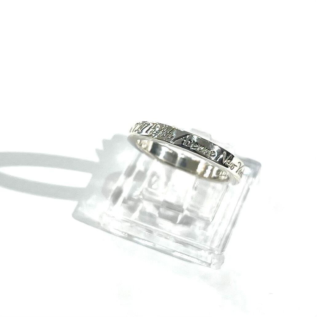 TIFFANY＆CO】【8.5号】 2525 ティファニーaddressナローリング 指輪