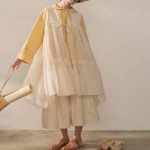 シアーギャザーロングベスト ・10230