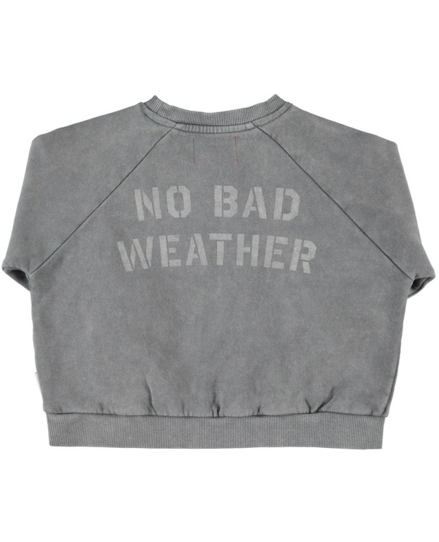 【piupiuchick】Sweatshirt with Sun & Cloud Print / Grey