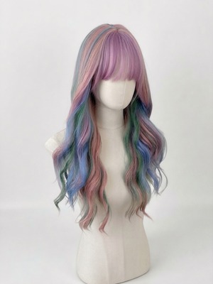 Basic - Cotton Rainbow Long Wig【商品番号 1067】レースフロントなし×