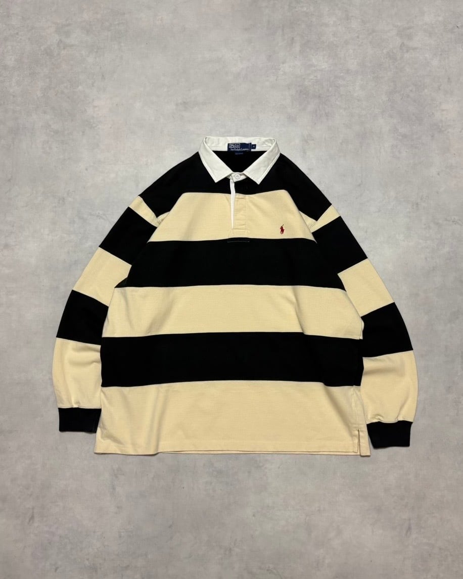 【VINTAGE】1990’s “Polo by Ralph Lauren” Border Rugby Shirt
