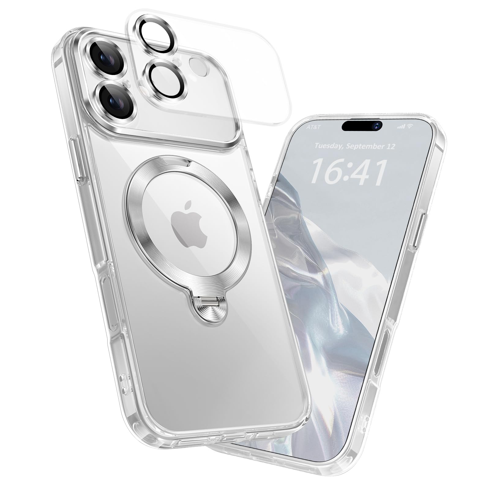 MEIKKS【カメラ完全保護・360°回転スタンド】iPhone 16 用 ケース マグセーフ対応