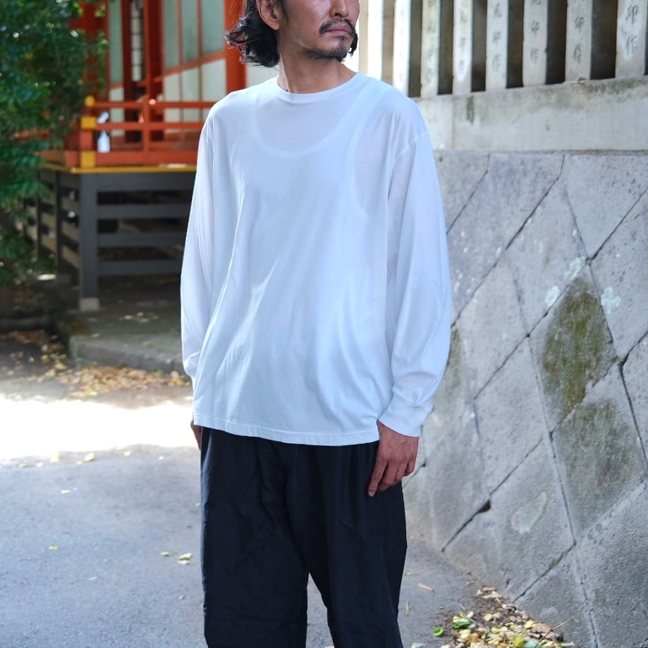 COMOLI(コモリ) / THINコットン長袖Tシャツ -WHITE-(E03-05018) | Signs
