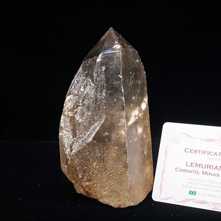 レムリアンシード スモーキークォーツ 原石 ブラジル ミナスジェライス州 コリント産 証明書付属 一点物 281-239