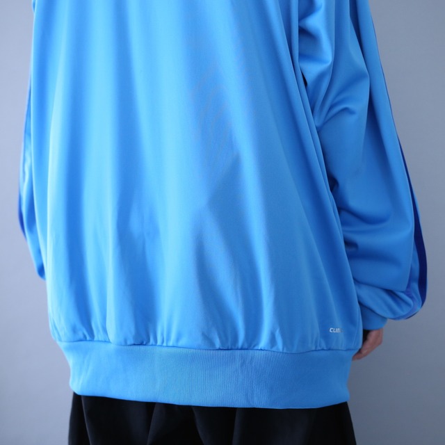 "adidas" beautiful blue collar loose track jacket