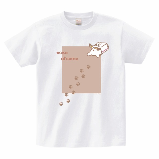 【受注生産品／キッズ】ねこあつめ　シンプルTシャツ（アーミーグリーン）