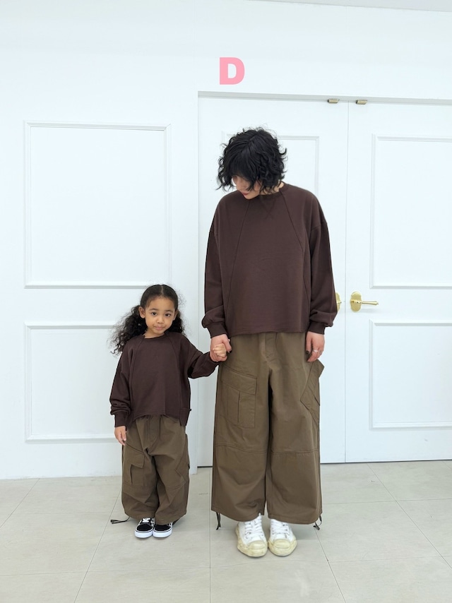 【取寄】dress monster|rework sweatshirt v3 (choco) (mom)|リワークスウェットV3(チョコ)(ママ)|FREE|mom|26 autumn