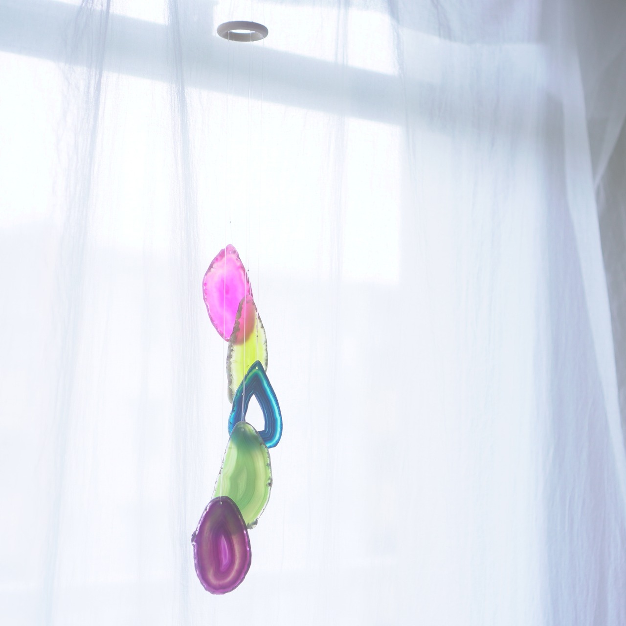 Vivid Rainbow 17 - アゲートヒーリングチャイム / Agate Sun Catcher Wind Chime 706