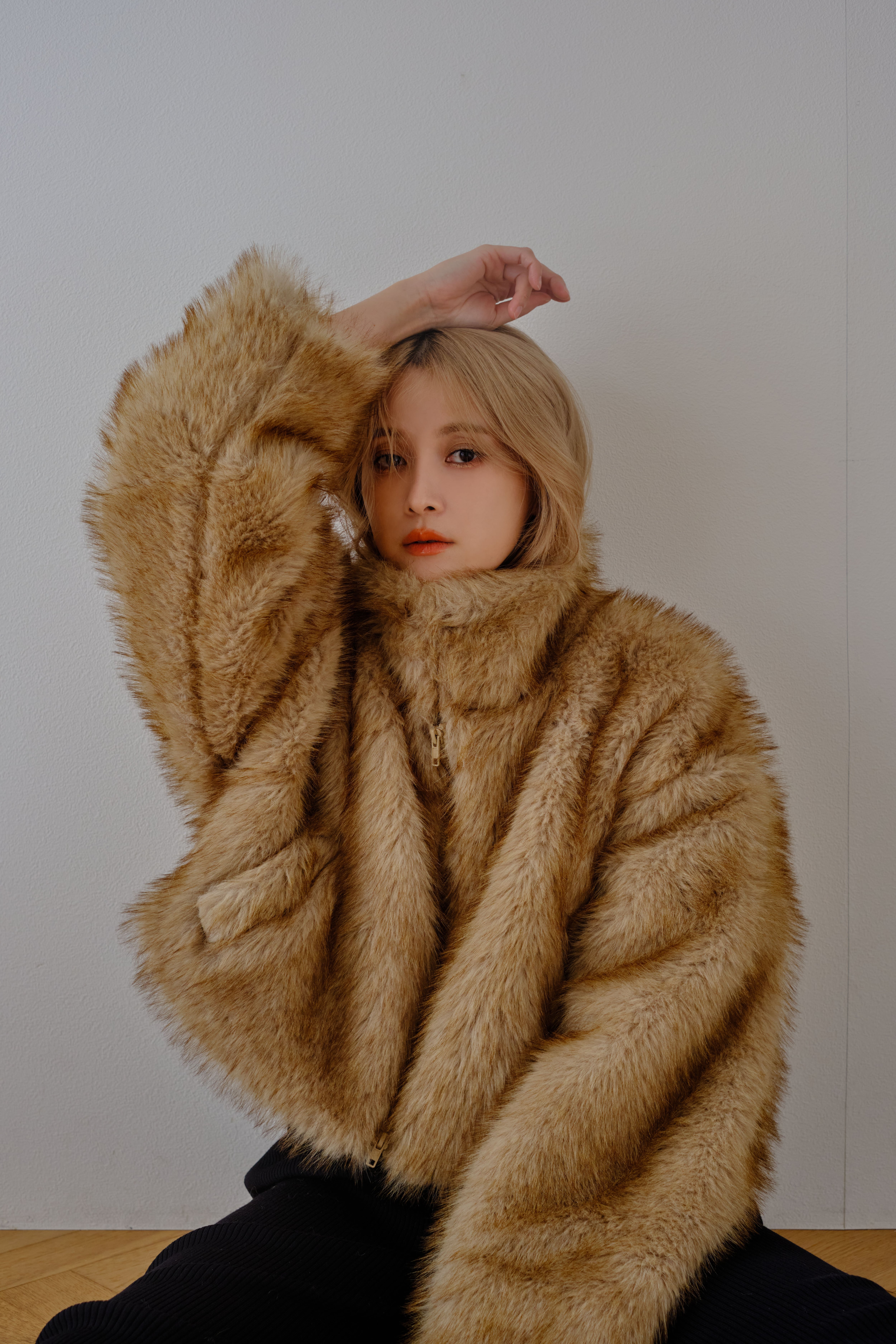 Fur Short Jacket/ファーショートジャケットBrown Mix | suroro