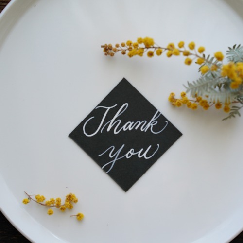 手書き thank you カード 【スクエア】