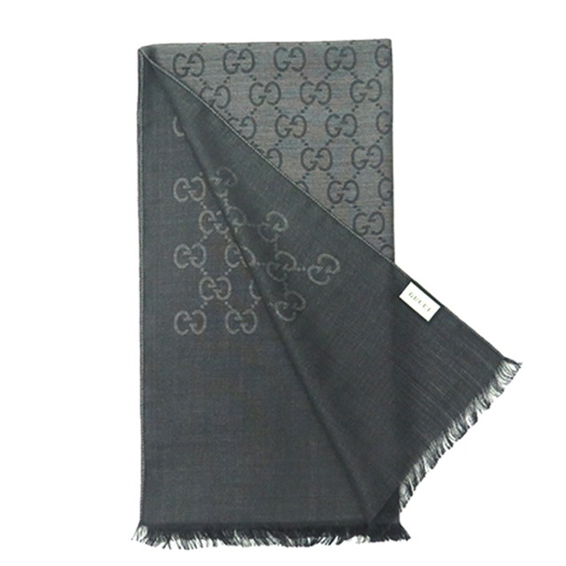 グッチ GUCCI ストール マフラー ロゴ GG メンズ レディース 165904 3G646 1100 チャコールグレー