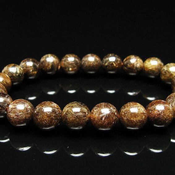 ルチルクォーツ ブレスレット 10mm ブロンズルチル ブレス おまかせ便 一点物 111-50827
