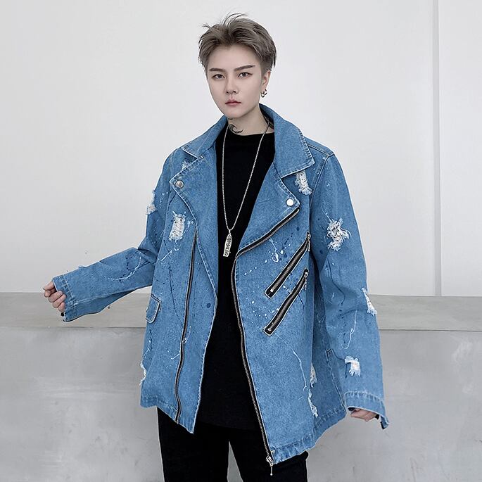 1 14 新作 インクドットデニムジャケット Al2507 韓国メンズファッション通販サイト Aleum