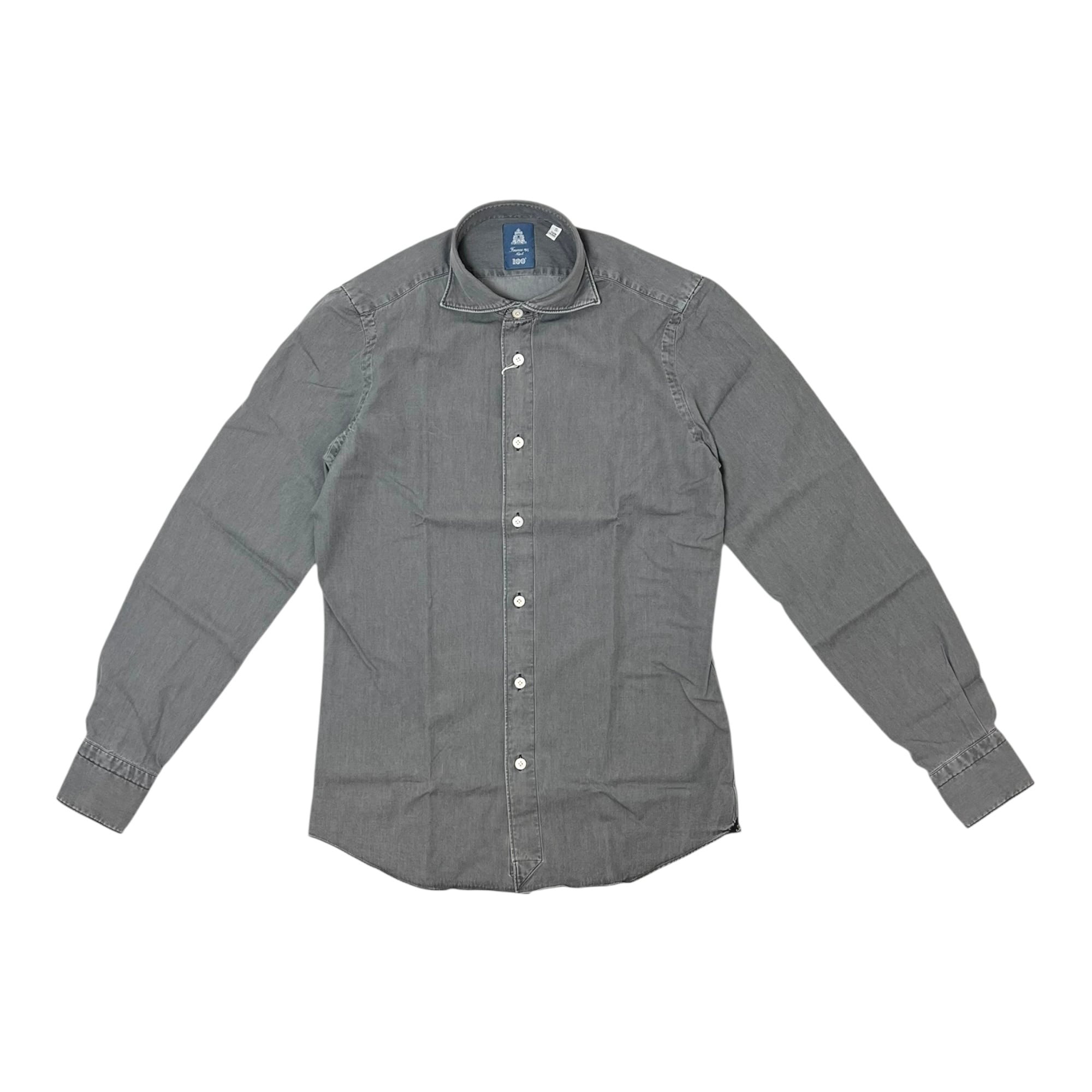 FINAMORE(フィナモレ)  Denim Shirt"SIMONE"/BLACK(col.01)