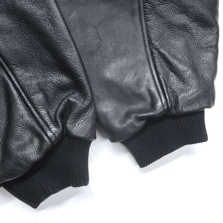 NITRAID☆レザースタジャン☆WOOL90%混/本革/ブラック