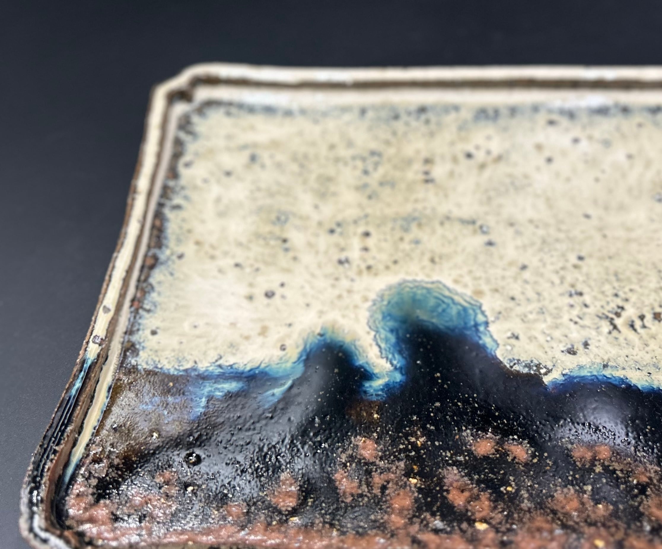 朝鮮唐津長方陶板 / Chousen-Karatsu rectangular dish | 土平窯