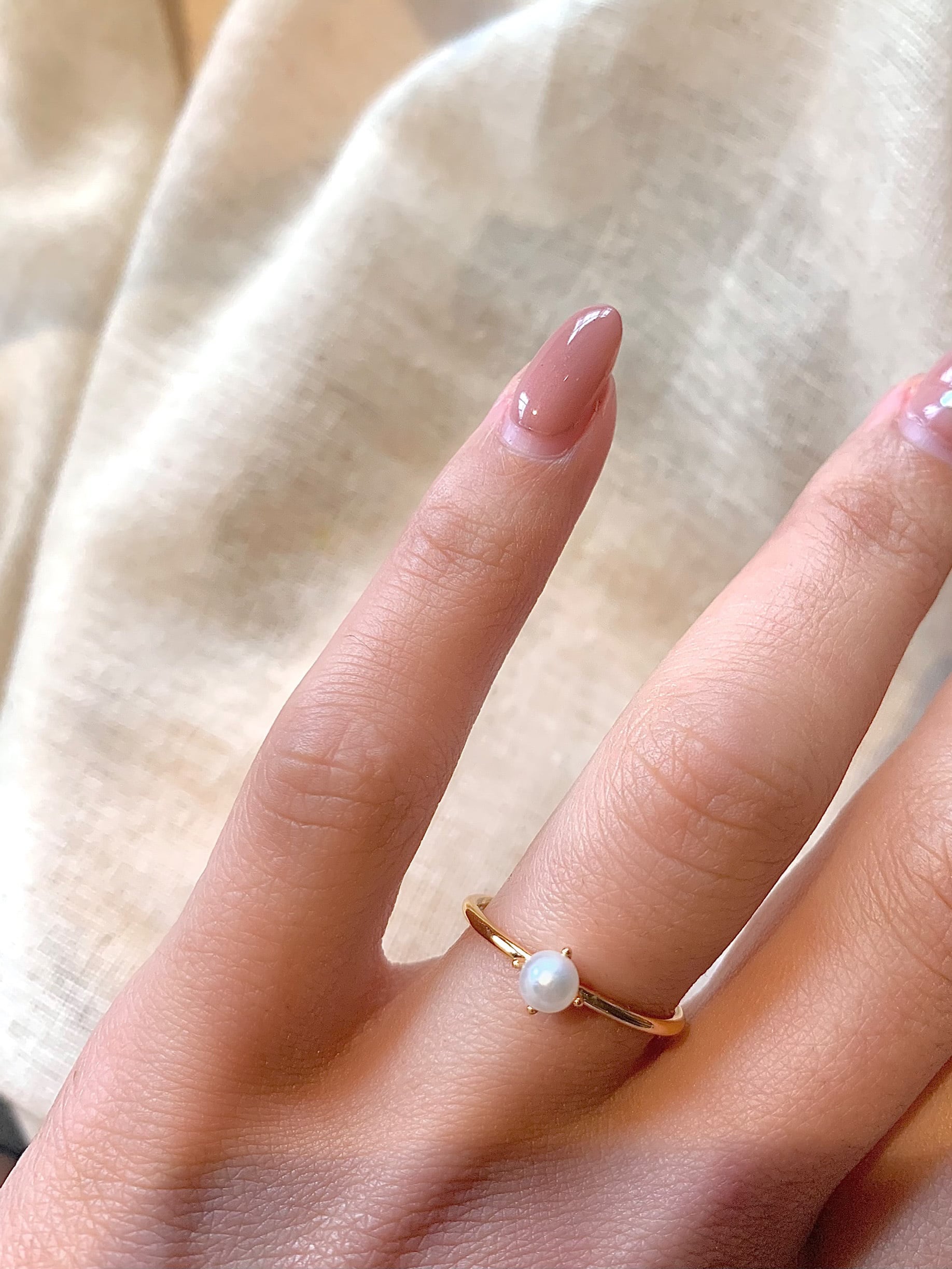 One pearl ring | 金属アレルギー対応のアクセサリー crea.jewelry