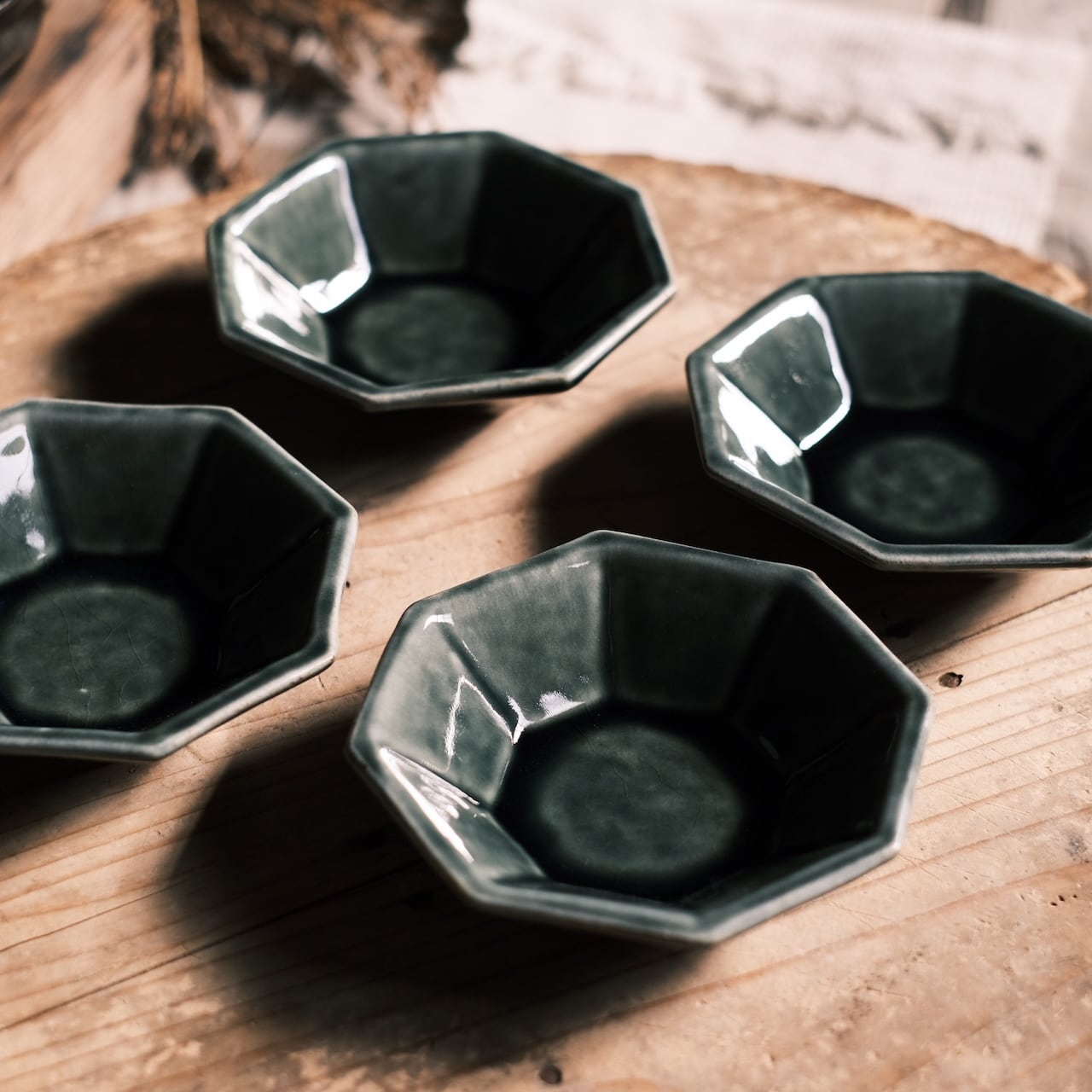 6寸オクトゴナル皿 山桜 / 鈴木潤吾 | NITAY