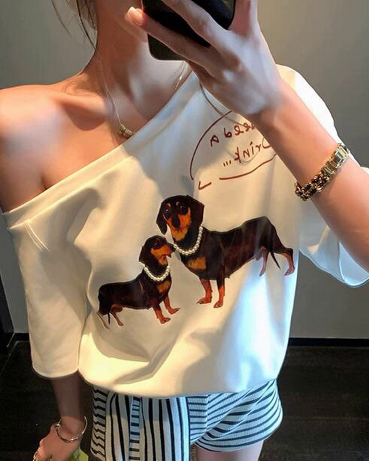 ビックリボンボーダーショートパンツ A0153 - 6