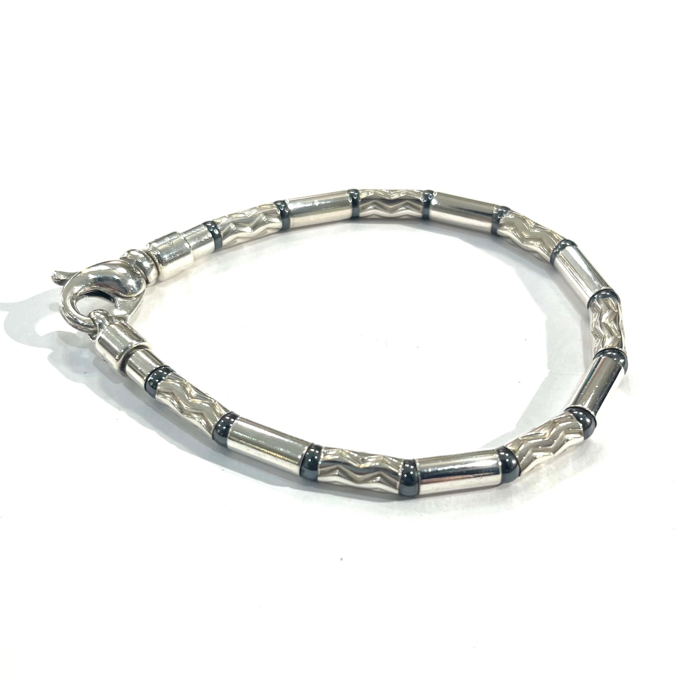 希少【TIFFANY&CO.】2555 ドイツ製 幾何学ヘマタイトジグザグ