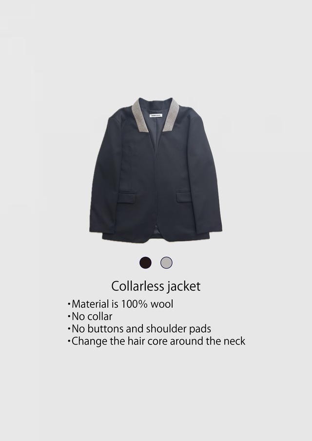 Collarless jacket