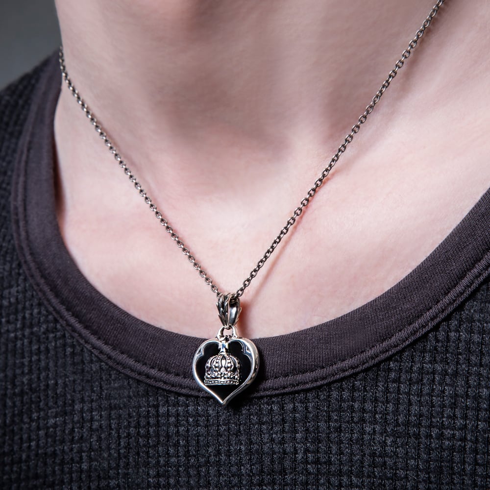 クラウンハートペンダント AKP0126 Crown heart pendant シルバー
