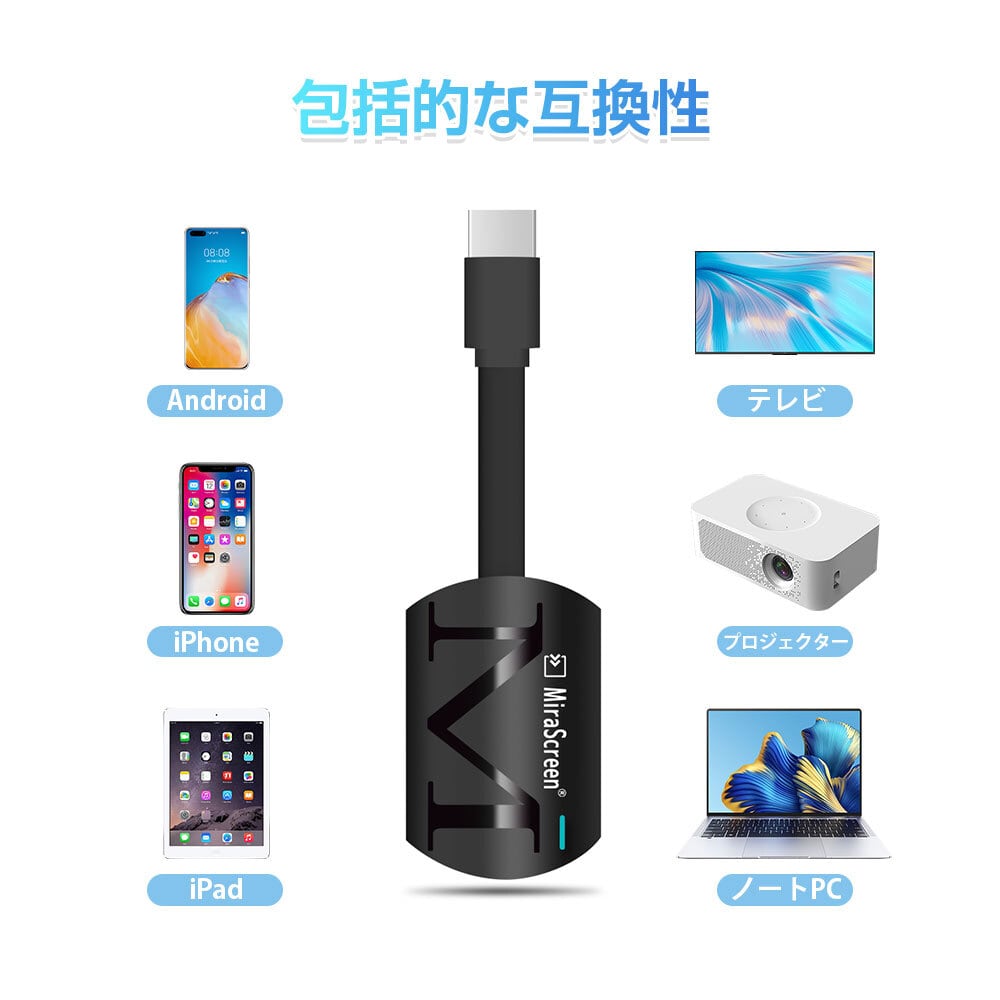 ミラーリング ワイヤレスHDMI 無線HDMI Miracast ストリーミング端末