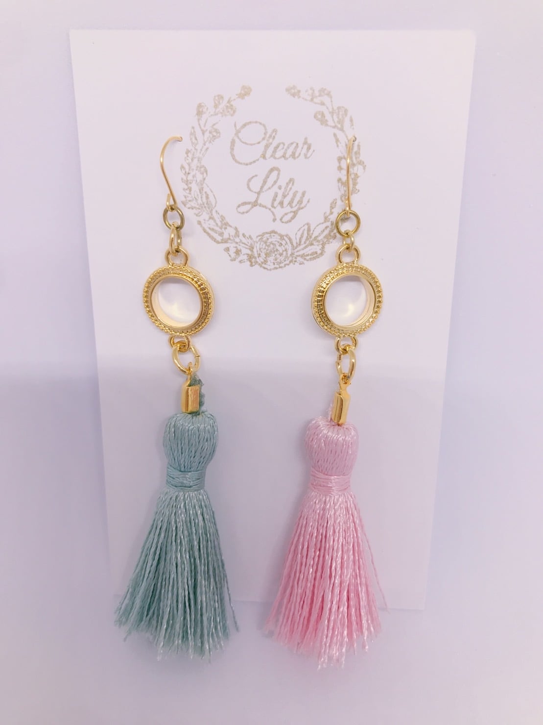 パステルなタッセルのピアス♡K14GF | Clear Lily