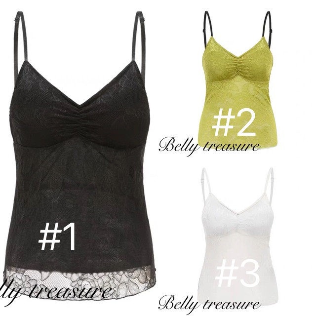 パッド付き　レーストップス (トップスのみ)  3カラー CD 007  202201