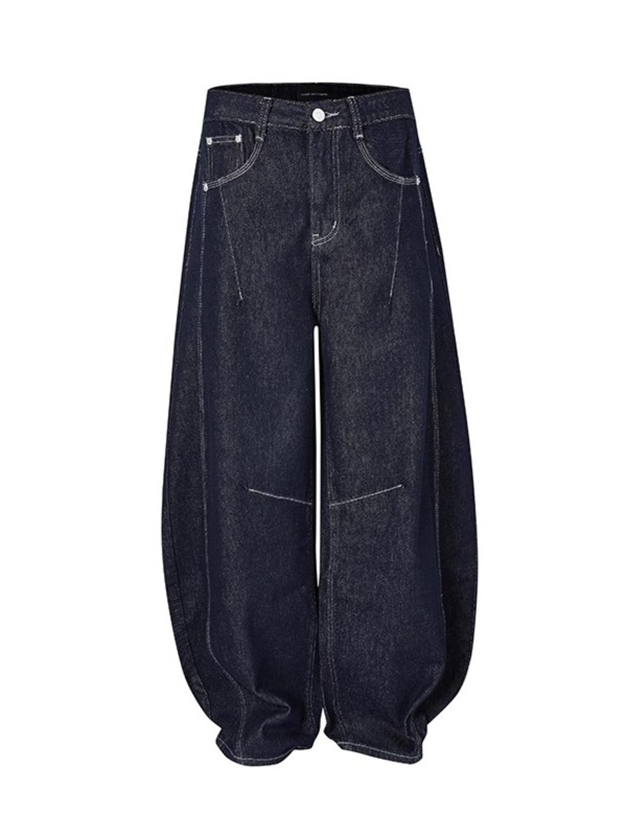 Balloon Silhouette Denim Pants