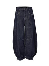Balloon Silhouette Denim Pants