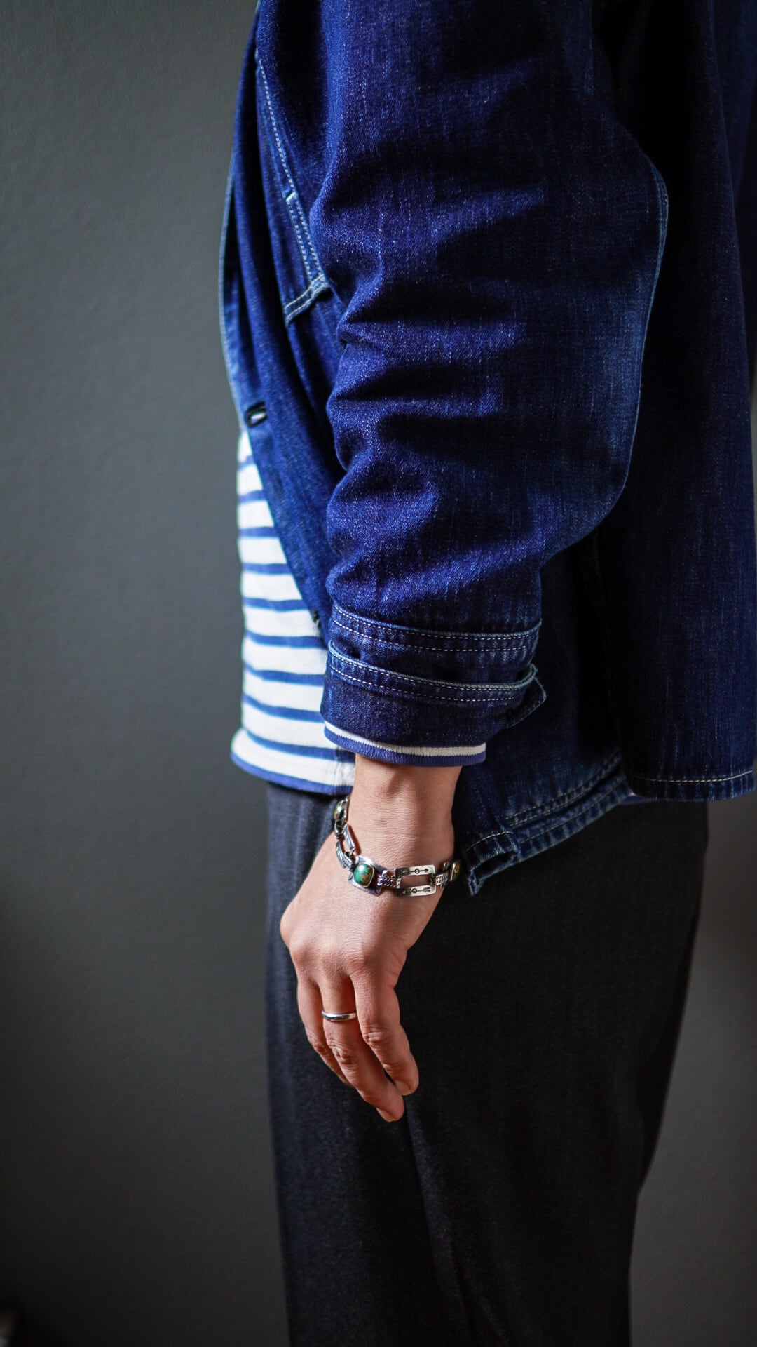 1940s】ナバホ ターコイズ & アロー & ライトニング ブレスレット