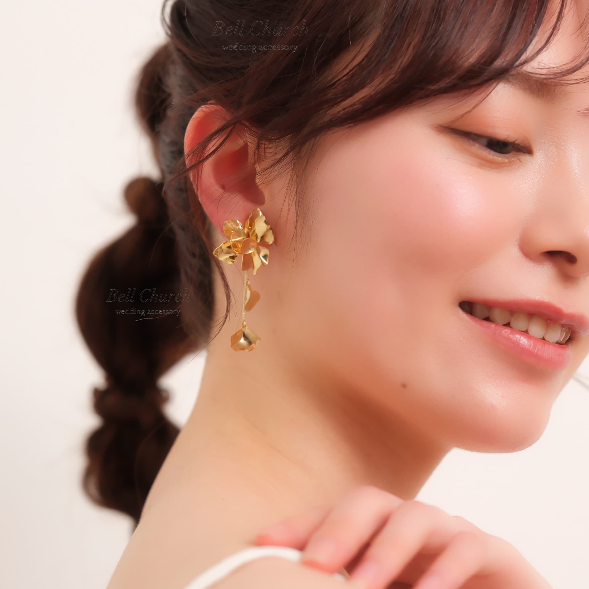 ウェディング ピアス イヤリング｜ニッケルフリー ロングピアス 揺れる