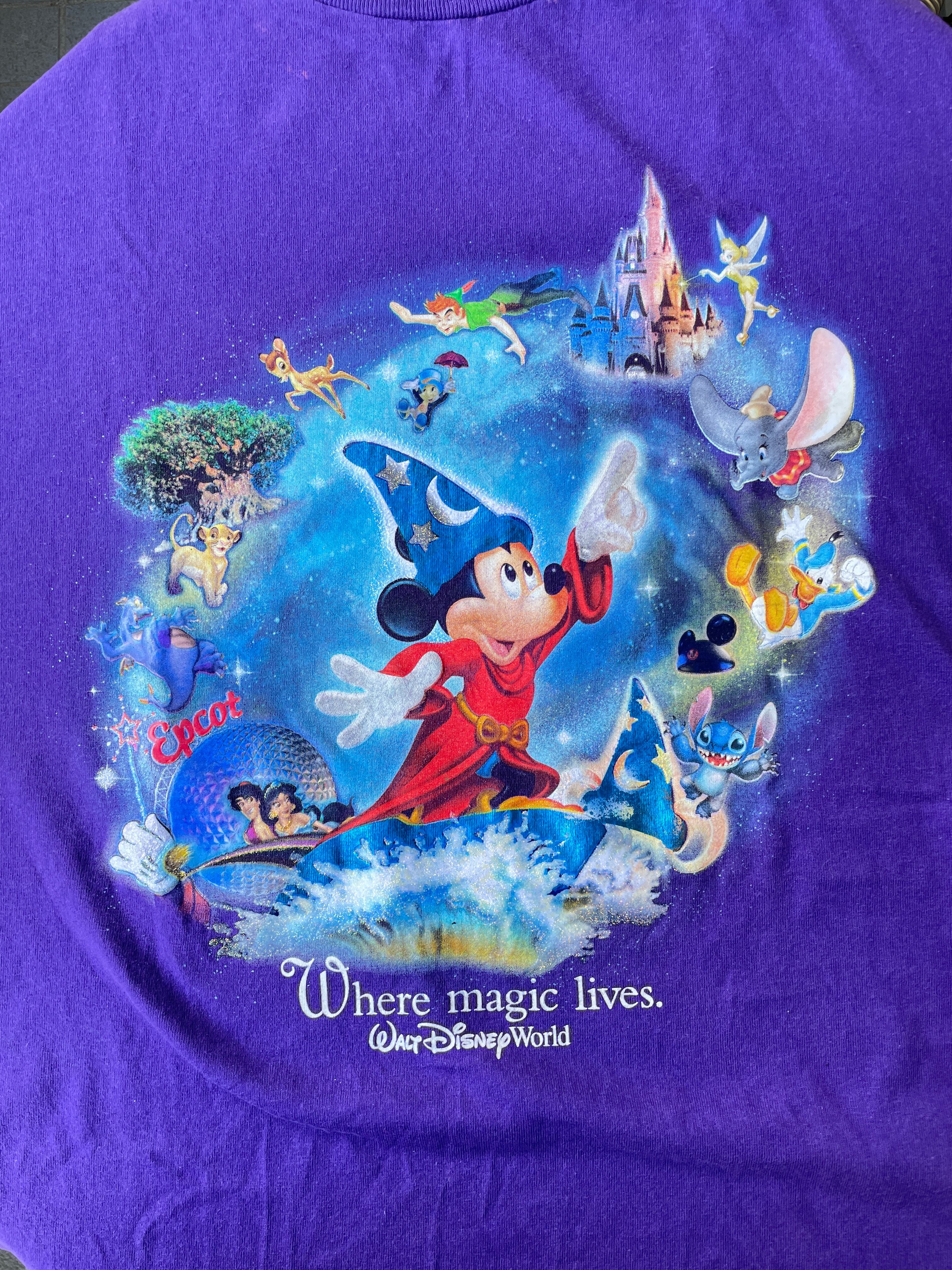 PIXAR ロゴ刺繍 Disney 00s 古着　Y2K 人気 00s USA古着 DISNEY ディズニー 半袖 Tシャツ WHERE MAGIC LIVES XXL