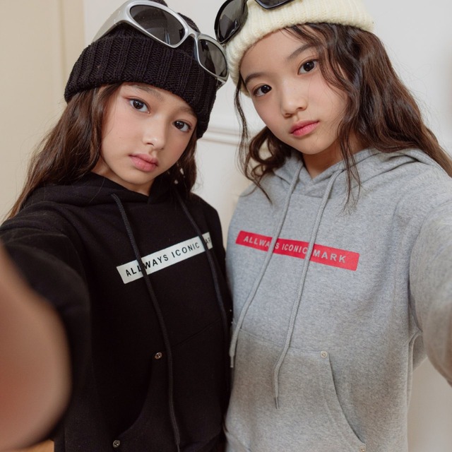 ꒰ 130-150以上 ꒱SM2 裏起毛メッセージパーカー 2col