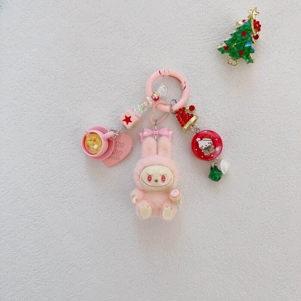 クリスマスプレゼントに最適！ラブブ labubu フォトキーホルダー