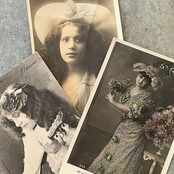 1900s France antique 永遠の淑女たち ポストカード 3p