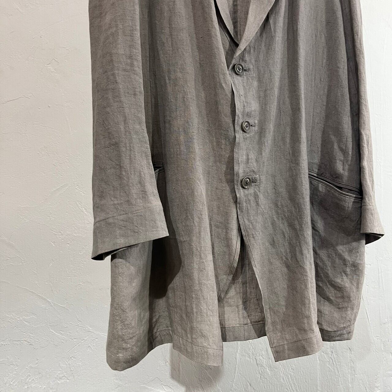 2017ss Yohji Yamamoto POUR HOMME 3B Linen Long Jacket | VOLAR