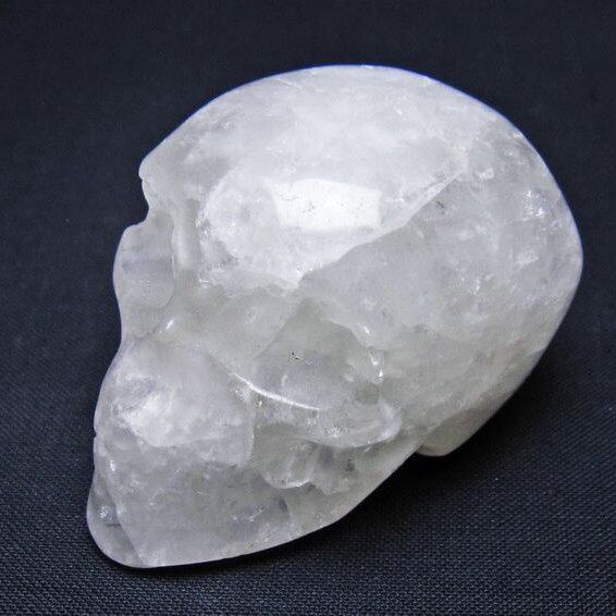 水晶 ドクロ スカル 置物 一点物 145-1771