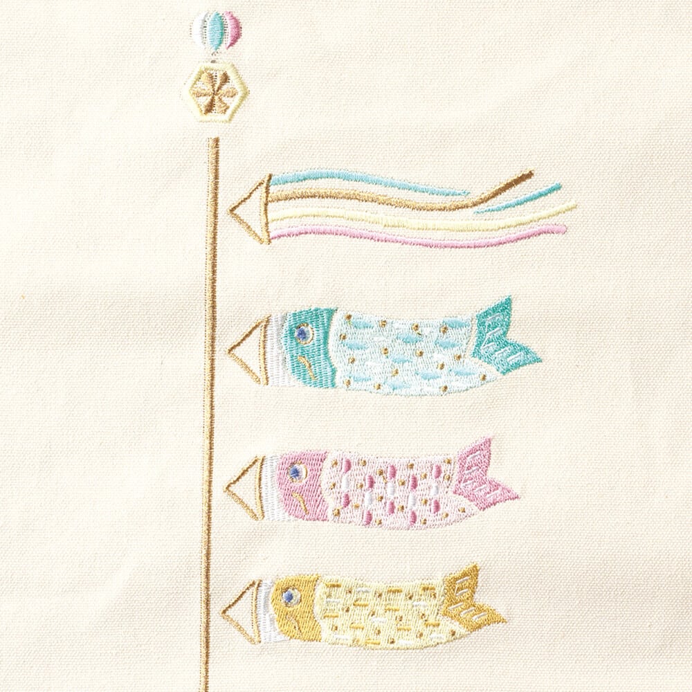 こいのぼり 刺繍タペストリー Lサイズ | こどもの日 鯉のぼり 端午の