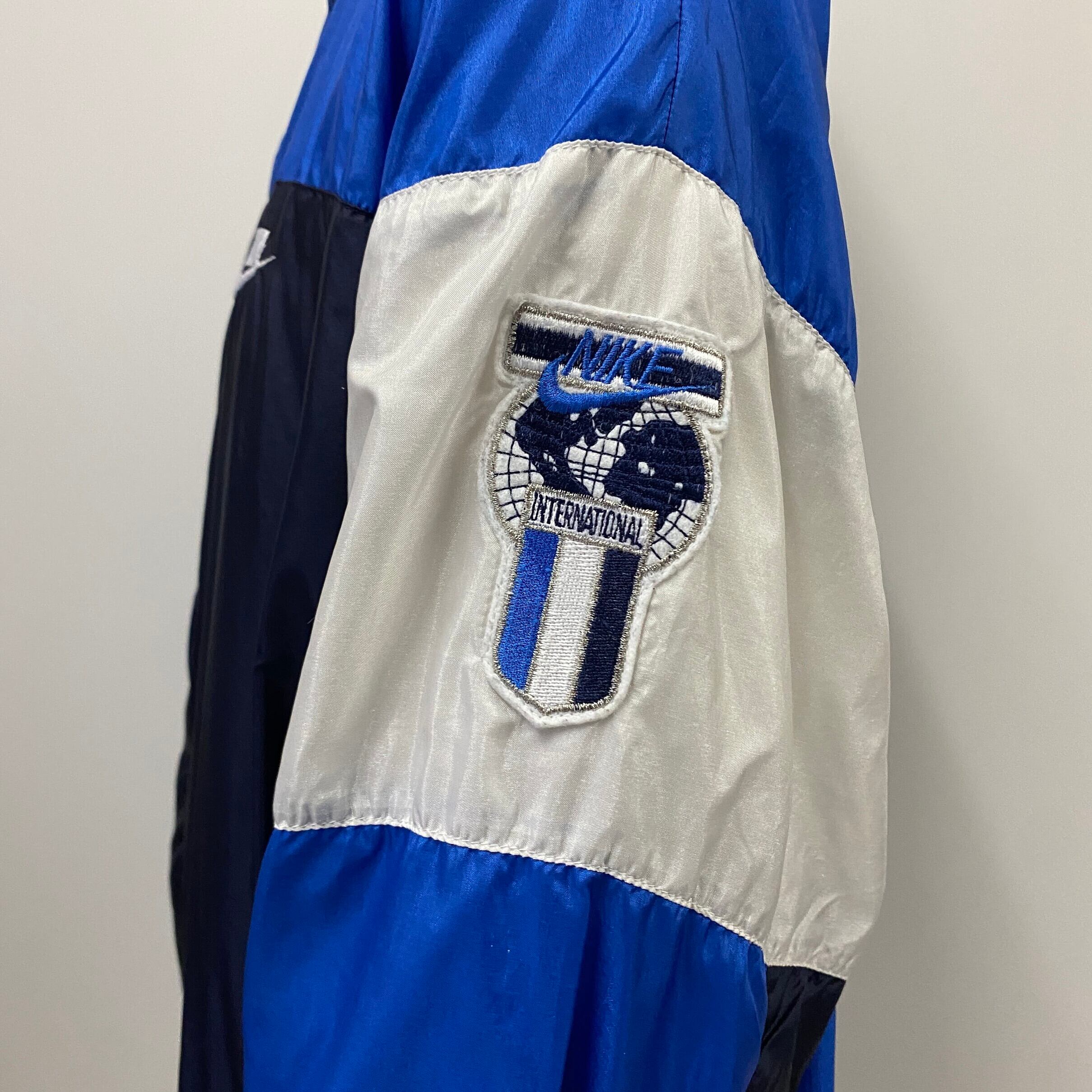 90年代 銀タグ NIKE ナイキ マルチ切り替え 袖 ロゴ刺繍 ナイロン