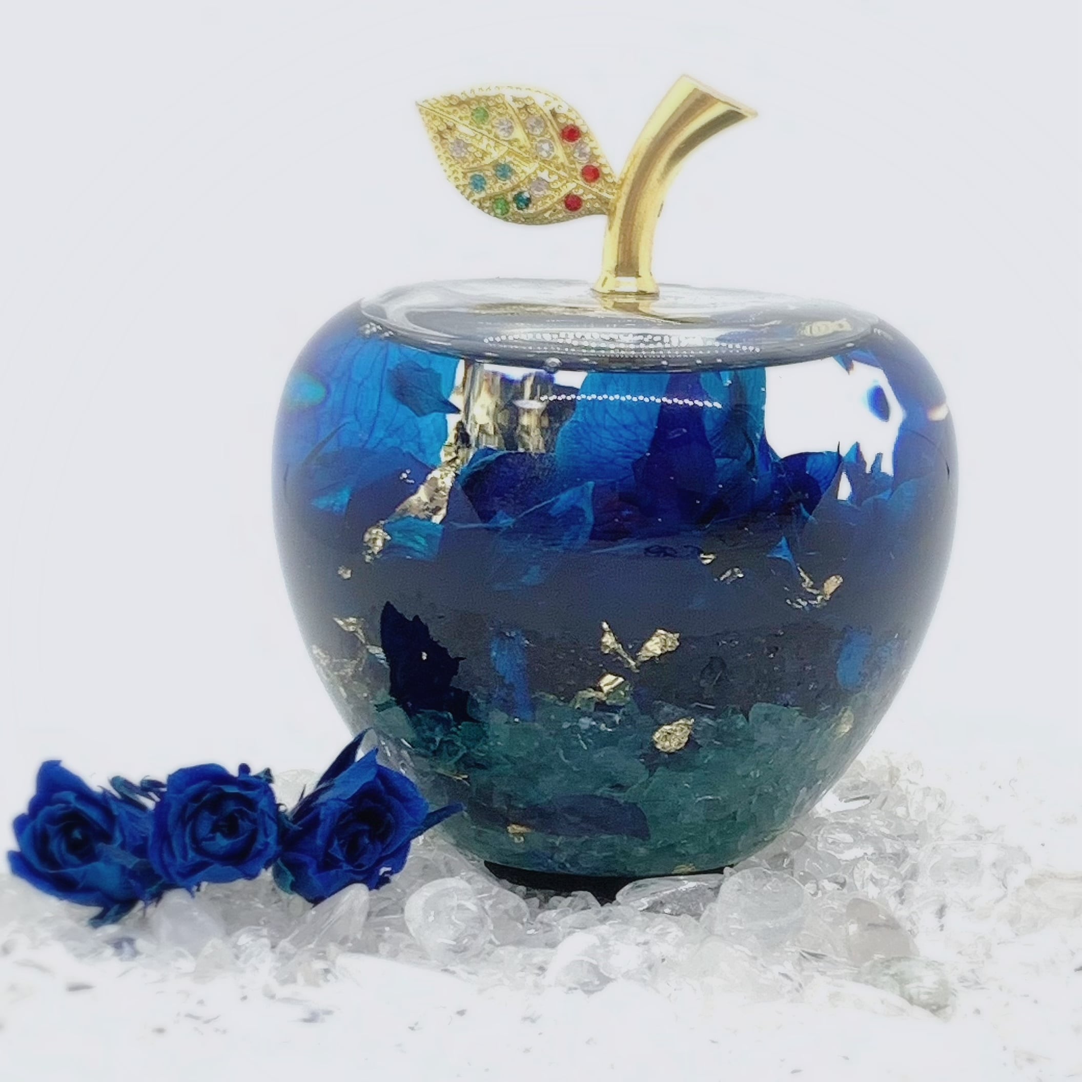 ◆ハーバリウム　190 美しいブルーのバラのこちbottle *.:。✿*゜¨ ◇ハーバリウム190 美しいブルーのバラのこちbottle *.:。✿*゜¨